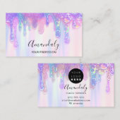 Logo Seife Holograph Tropfen Kosmetik Nägel Pink B Visitenkarte (Vorne/Hinten)