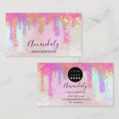 Logo-Seife Holograph Tropfen Kosmetik Rose Visitenkarte (Vorne/Hinten)