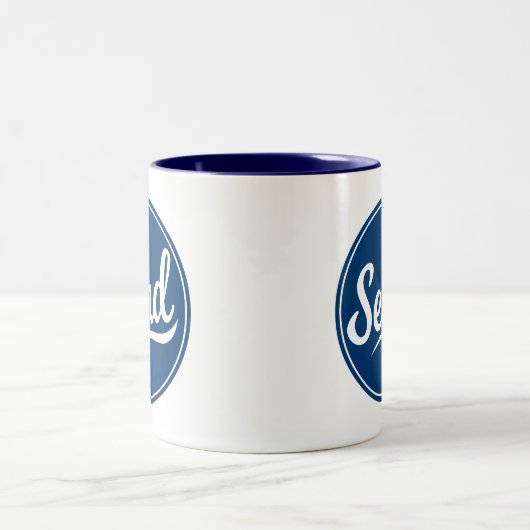 Logo senden zweifarbige tasse (Mittel)