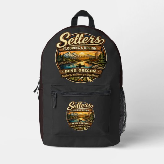 Logo-Shirt Bedruckter Rucksack (Vorderseite)