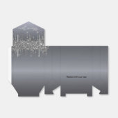 Logo silber Glitzer Tropfen Schönheitssalon Geschenkschachtel (Ungefaltet)