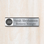 Logo Silver Corporate Business Office Türsignierun Türschild (Vorderseite )