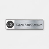 Logo Silver Corporate Business Office Türsignierun Türschild (Vorderseite )