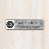 Logo Silver Corporate Business Office Türsignierun Türschild (Vorderseite )