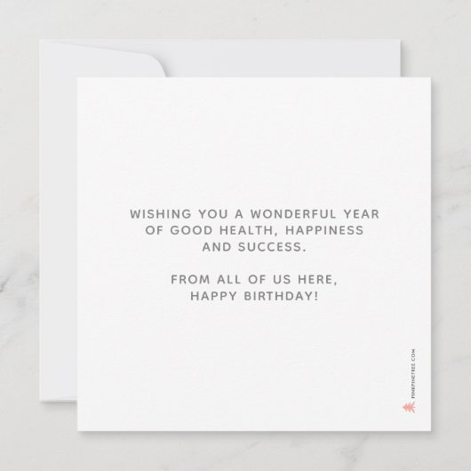 Logo Silver Script Buchstaben Aquamarin Blue Gebur Karte (Rückseite)