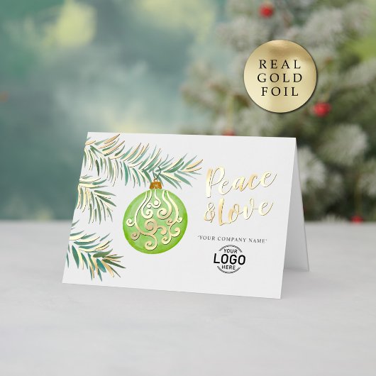 Logo Simple Christmas Green Decor Business
