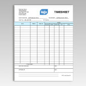 Logo Simple Employee Business Time Sheet Notepad Notizblock
