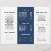 Logo Simple Navy Blue Trifold Broschüre (Rückseite)