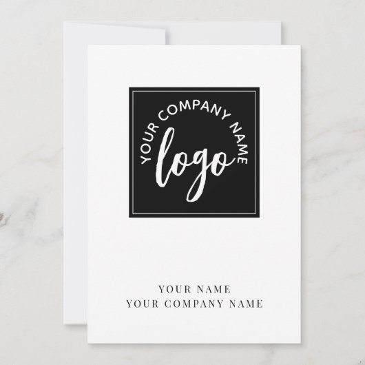 Logo Simple Note Card Mitteilungskarte (Vorderseite)