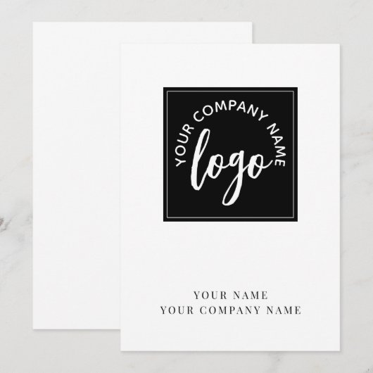Logo Simple Note Card Mitteilungskarte (Vorne/Hinten)