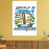 Logo "Ski for Adventure" Leinwanddruck (Insitu (Wohnzimmer))