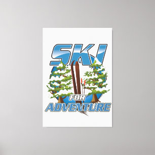 Logo "Ski for Adventure" Leinwanddruck