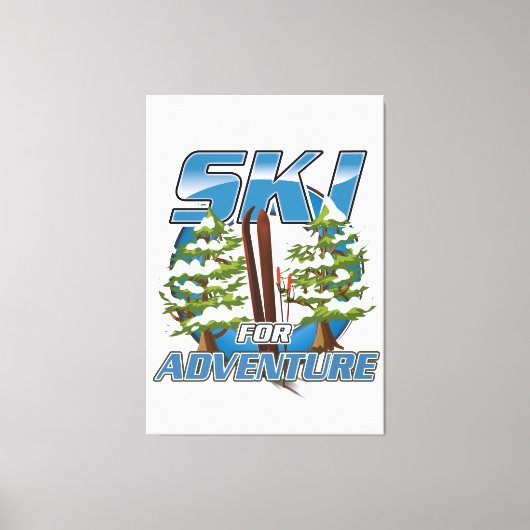 Logo "Ski for Adventure" Leinwanddruck (Vorderseite)