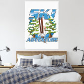 Logo "Ski for Adventure" Leinwanddruck (Insitu (Schlafzimmer))