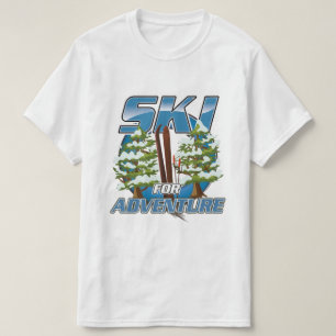 Logo Skifahren für Abenteuerreisen T-Shirt