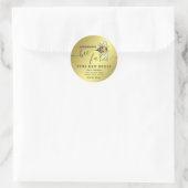 Logo-Skript für Bienenzucht Runder Aufkleber (Tasche)