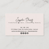 Logo-Skript für moderne Haarstylist Holograph-Sche Visitenkarte (Rückseite)