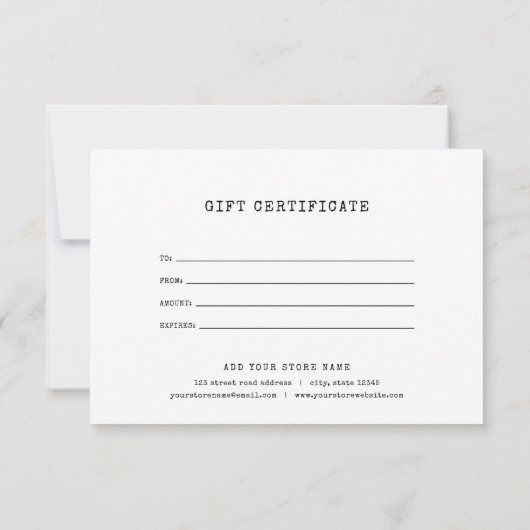 Logo-Skript und Geschenkgutachten für Schreibmasch (Rückseite)