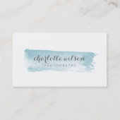 Logo "Sky Blue and Grau Watercolor" Visitenkarte (Vorderseite)