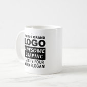 Logo-Slogan Funny Mug Kaffeetasse (Vorderseite Links)
