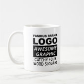 Logo-Slogan Funny Mug Kaffeetasse (Links)