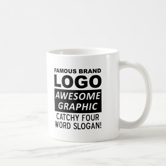 Logo-Slogan Funny Mug Kaffeetasse (Rechts)
