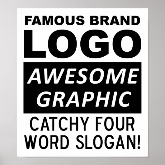 Logo-Slogan Funny Poster (Vorne)