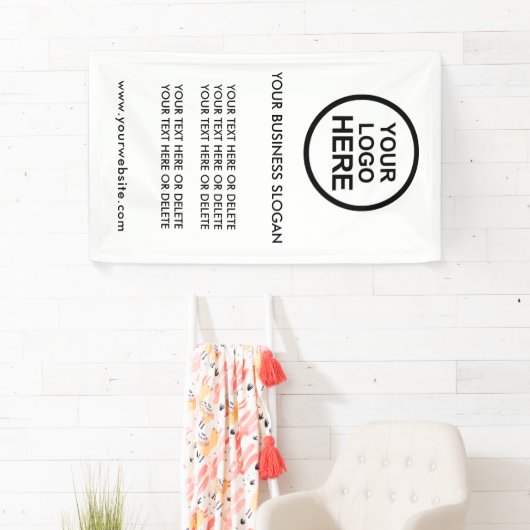 Logo-Slogan und Text-Werbebanner hinzufügen Banner (Insitu)