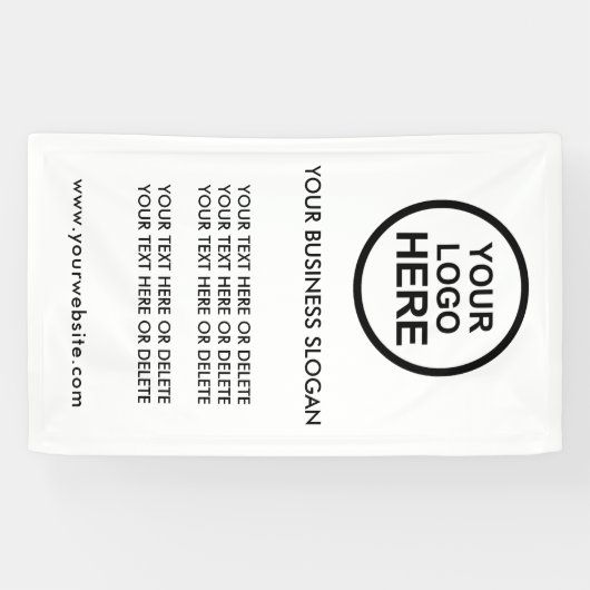 Logo-Slogan und Text-Werbebanner hinzufügen Banner (Horizontal)