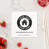 Logo-Slogan-Website-Party Napkins Serviette (Beispiel)