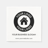 Logo-Slogan-Website-Party Napkins Serviette (Vorderseite)