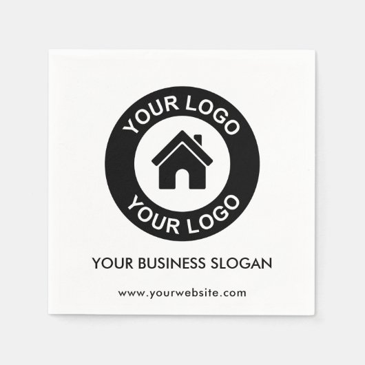 Logo-Slogan-Website-Party Napkins Serviette (Vorderseite)