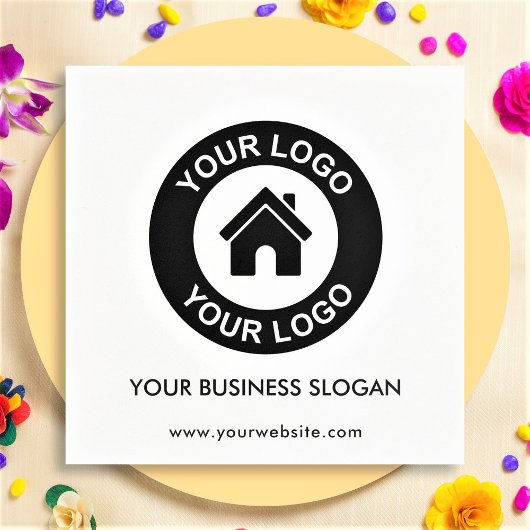 Logo-Slogan-Website-Party Napkins Serviette