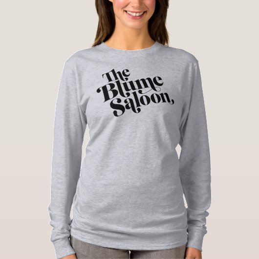 Logo-Slouchy Sweatshirt (grau) T-Shirt (Vorderseite)