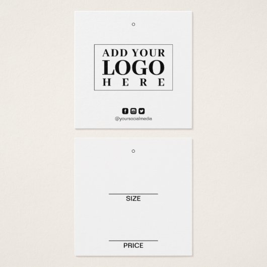 Logo Social Media Beruflich Hang Tag (Vorne & Hinten)