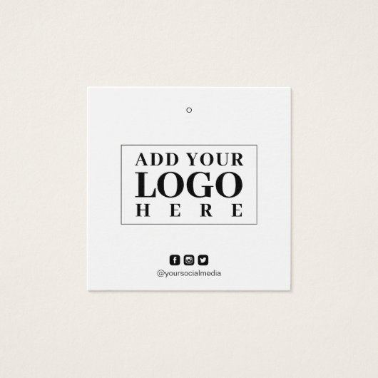 Logo Social Media Beruflich Hang Tag (Vorderseite)