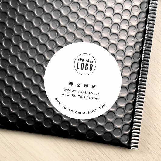 Logo-Social-Media-Branding hinzufügen Runder Aufkleber