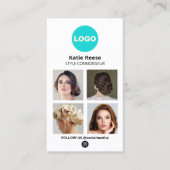 Logo Social Media Foto Card - Instagramm Visitenkarte (Vorderseite)