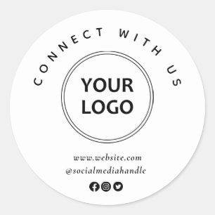 Logo-Social-Media-Geschäftszeichen Runder Aufkleber