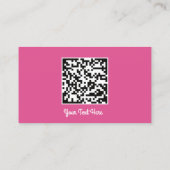 Logo Social Media Gold QR-Code-Adresse Rosa Visitenkarte (Rückseite)