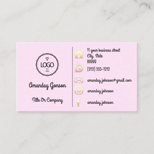 Logo Social Media Gold QR Code Benutzerdefiniert R Visitenkarte (Vorderseite)