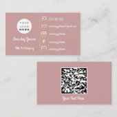 Logo Social Media Gold QR Code Gold Blake Visitenkarte (Vorne/Hinten)