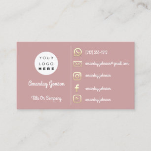 Logo Social Media Gold QR Code Gold Blake Visitenkarte