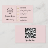 Logo Social Media Gold QR Code Gold Powder Visitenkarte (Vorne/Hinten)