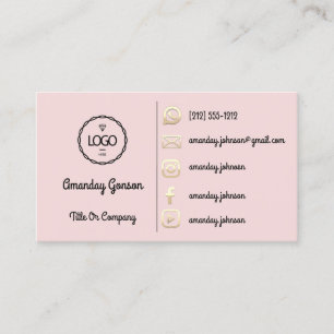 Logo Social Media Gold QR Code Gold Powder Visitenkarte