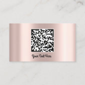 Logo Social Media Gold QR Rose Gold Adress Visitenkarte (Rückseite)