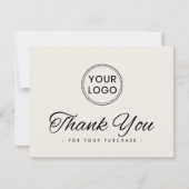 Logo Social Media hellbraun Dankeschön Karte (Vorderseite)