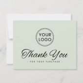 Logo Social Media Licht durch Grün danke Karte (Vorderseite)