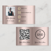 Logo-Social-Media-QR-Code Foto Benutzerdefinierter Visitenkarte (Vorne/Hinten)