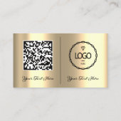 Logo Social Media QR Code Foto Custom Elegant Visitenkarte (Rückseite)
